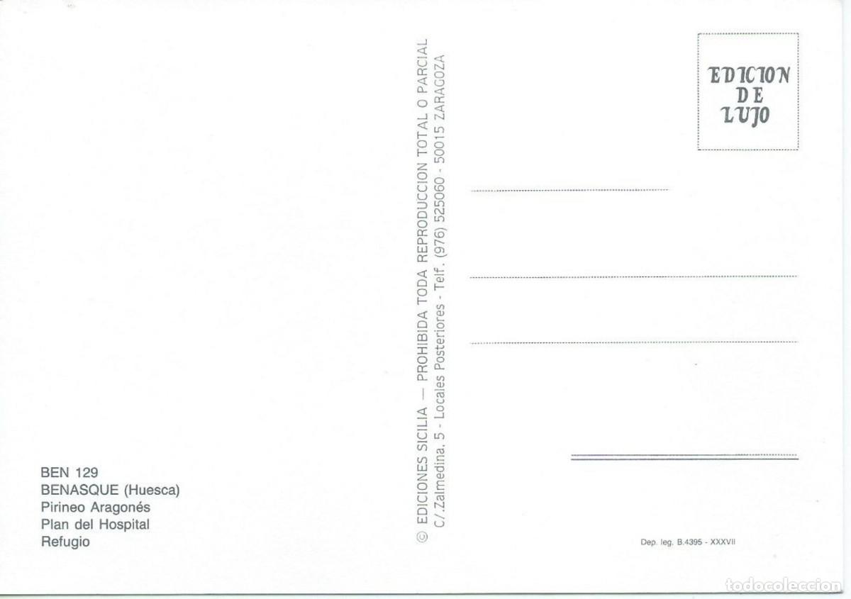 Postales: PLAN DEL HOSPITAL, REFUGIO.- BENASQUE - HUESCA - Foto 2