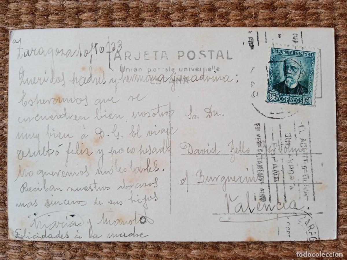 Postales: ZARAGOZA - ORILLAS DEL EBRO - Foto 2