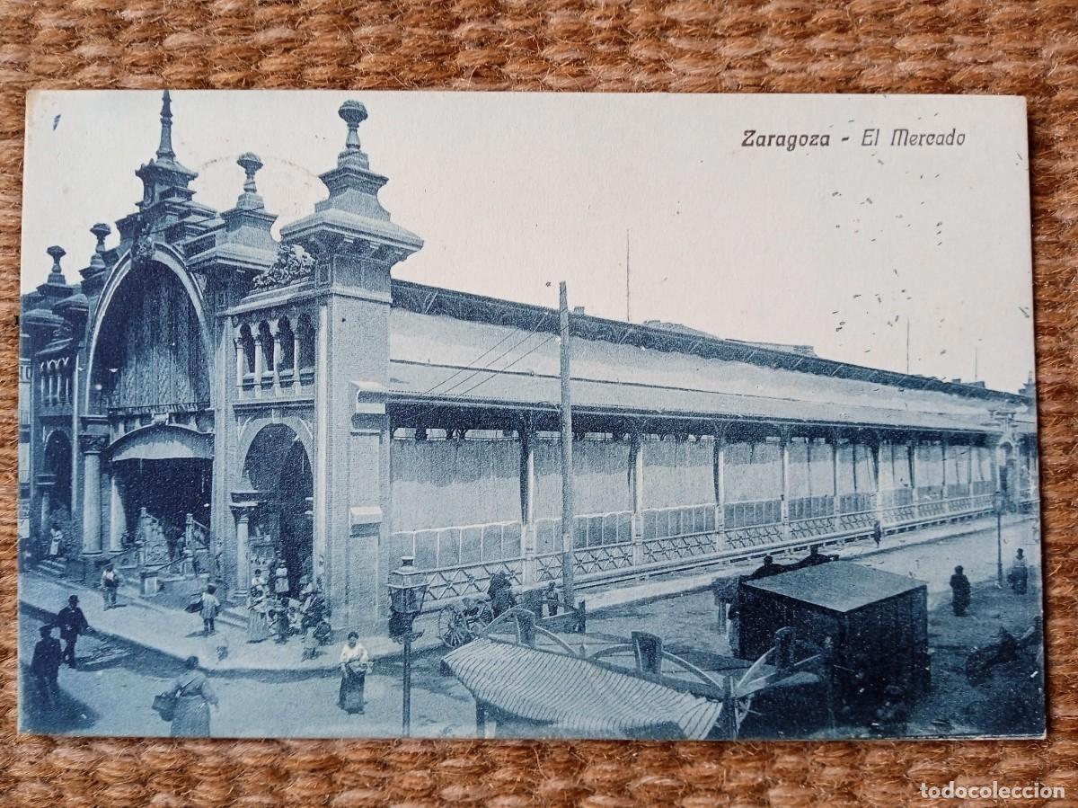 Postales: ZARAGOZA - EL MERCADO - ED. ARRIBAS - Foto 1