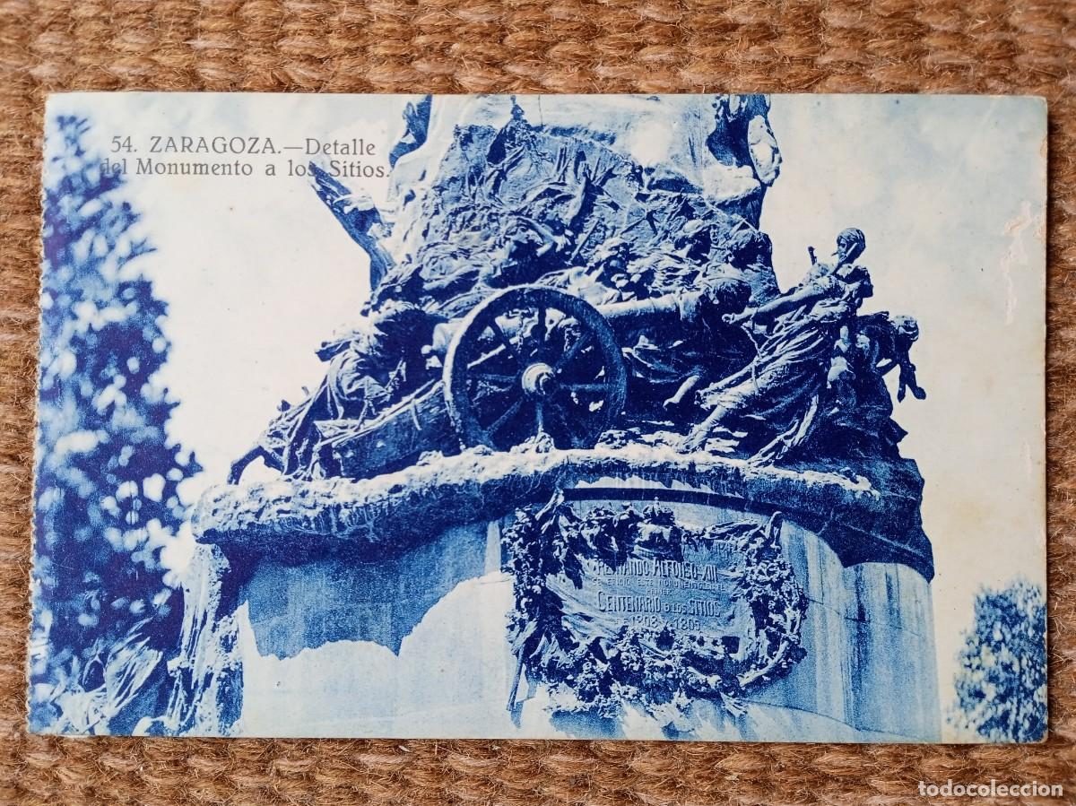 Postales: ZARAGOZA - MONUMENTO A LOS SITIOS - Foto 1