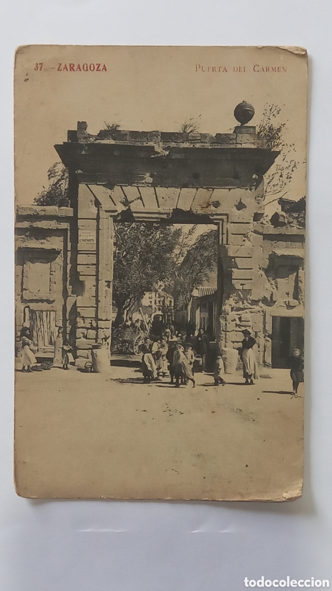 Postales: Postal ZARAGOZA. Puerta del Carmen - Foto 1