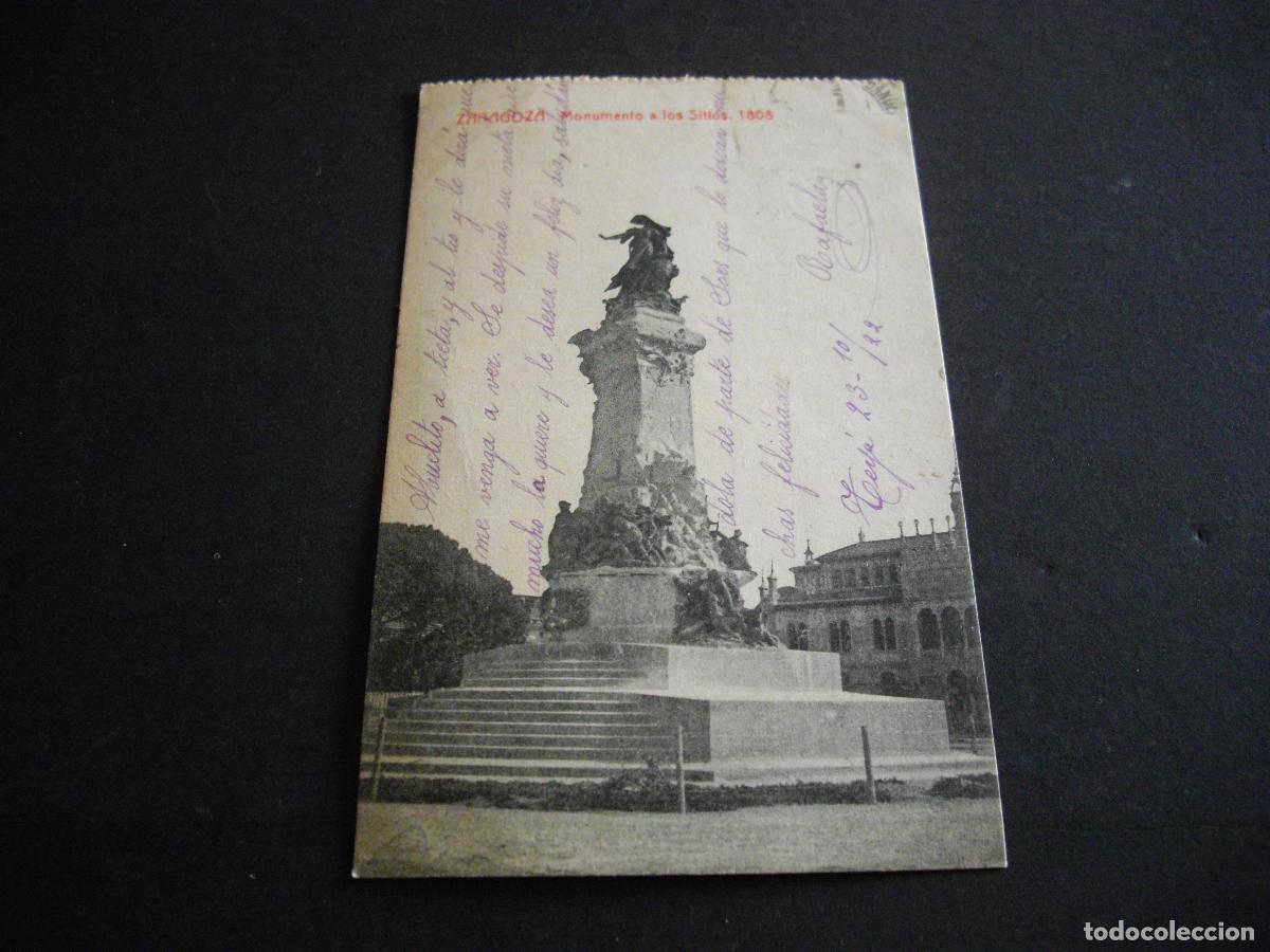 Postales: ZARAGOZA MONUMENTO A LOS SITIOS 1808 - Foto 1