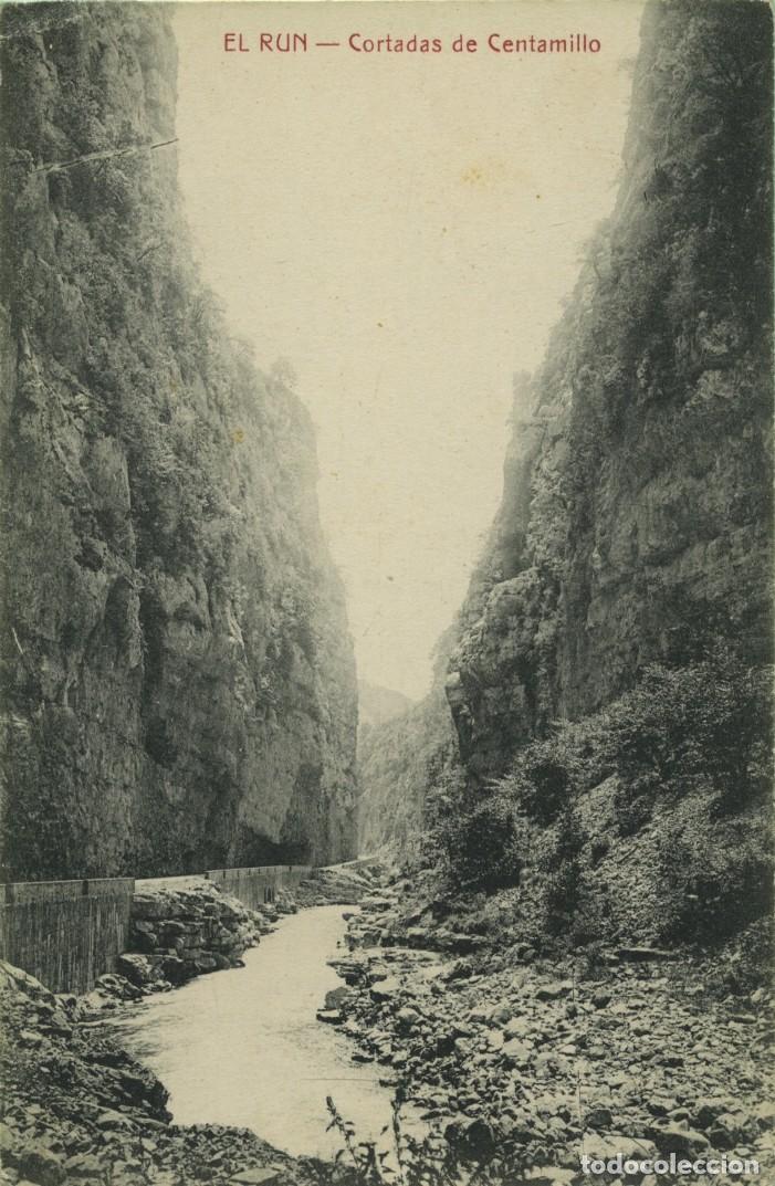 Postales: EL RUN. Huesca. Cortadas de Centamillo. Sin circular. EDICI&Oacute;N E. BIELSA - Foto 1