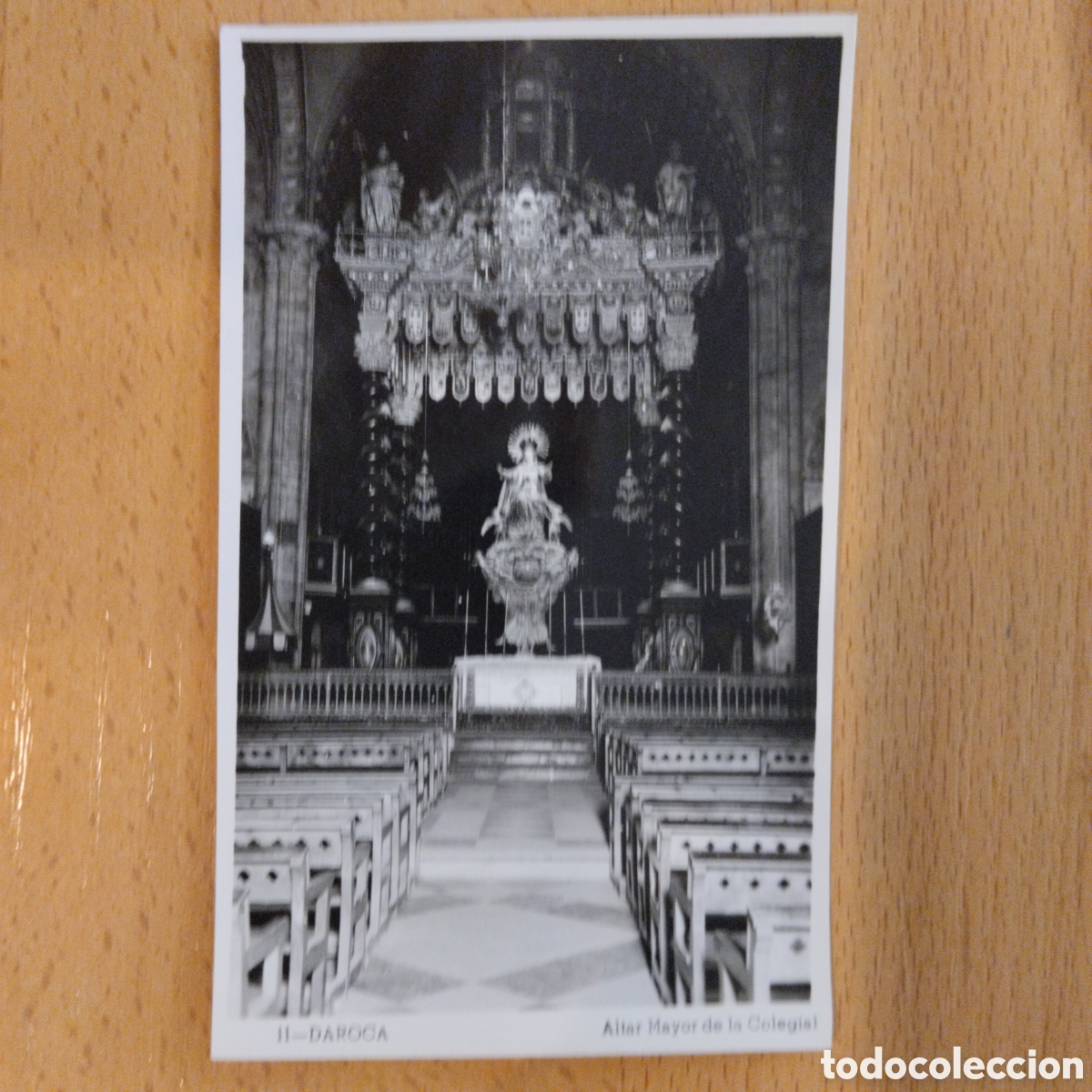 Postales: DAROCA, ZARAGOZA. ALTAR MAYOR DE LA COLEGIAL. - Foto 1
