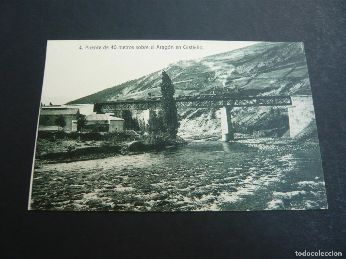Postales: CASTIELLO HUESCA PUENTE SOBRE EL ARAGON - Foto 1