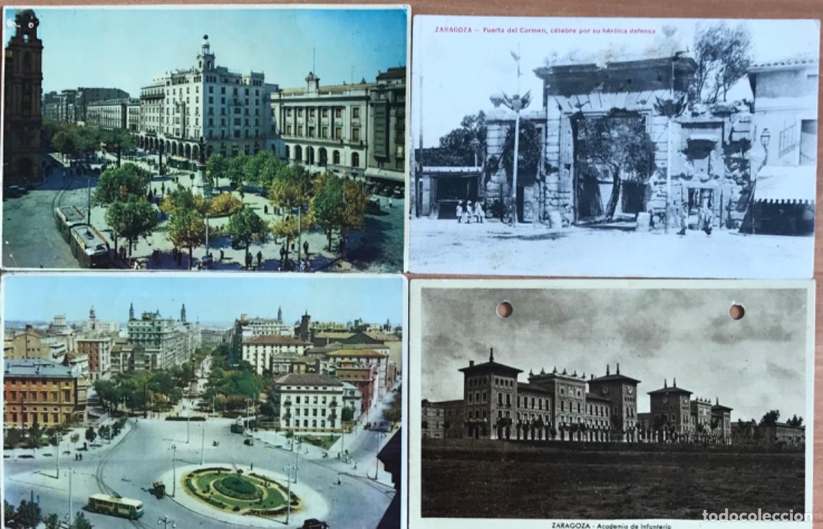 Postales: Lote de 4 postales de Zaragoza - Foto 1