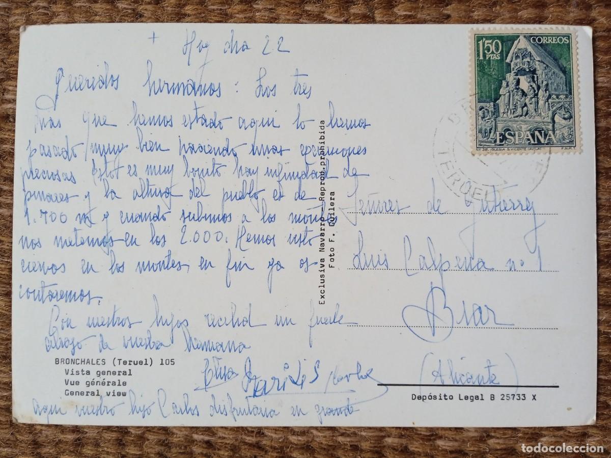 Postales: BRONCHALES - TERUEL - EXCL. NAVARRO - Foto 2