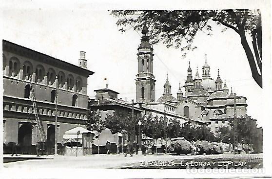 Postales: ZARAGOZA - LA LONJA Y EL PILAR - Foto 1