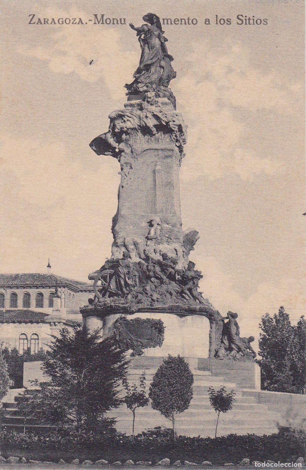 Postales: ZARAGOZA, MONUMENTO A LOS SITIOS - SIN CIRCULAR - Foto 1