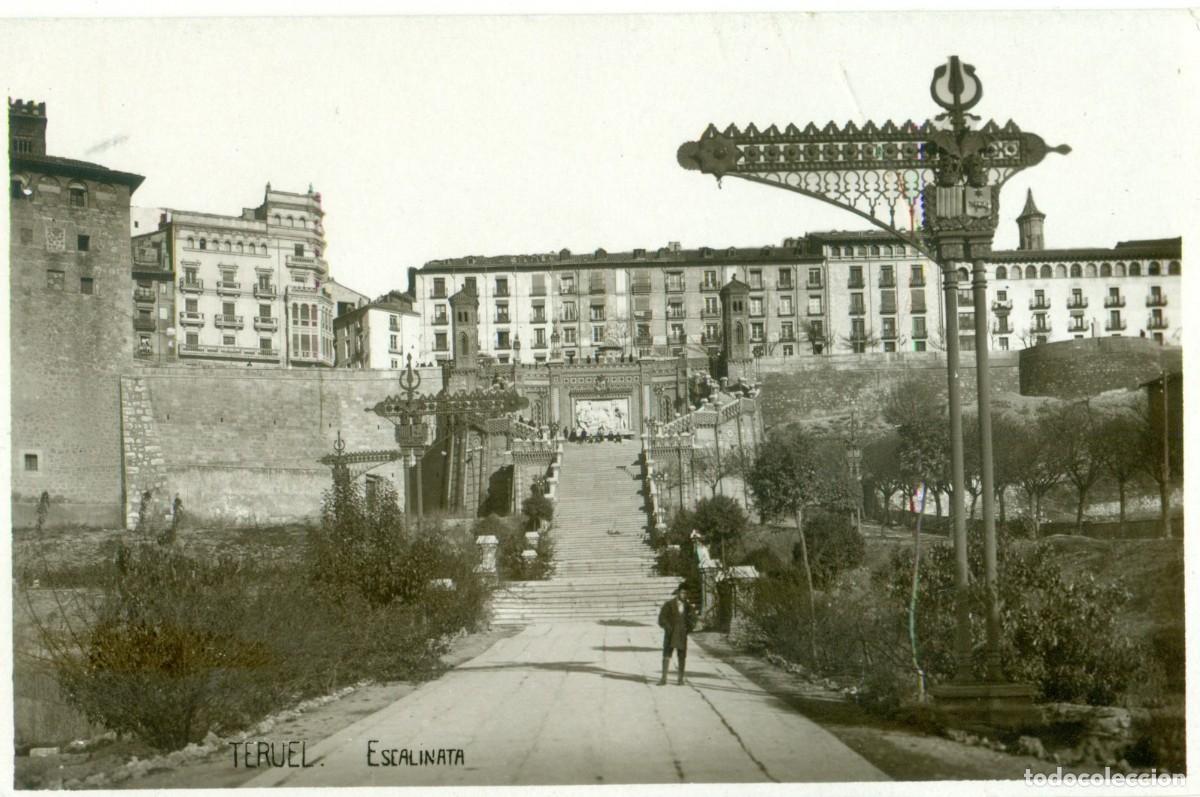 Postales: TERUEL. LA ESCALINATA. HACIA 1920. - Foto 1