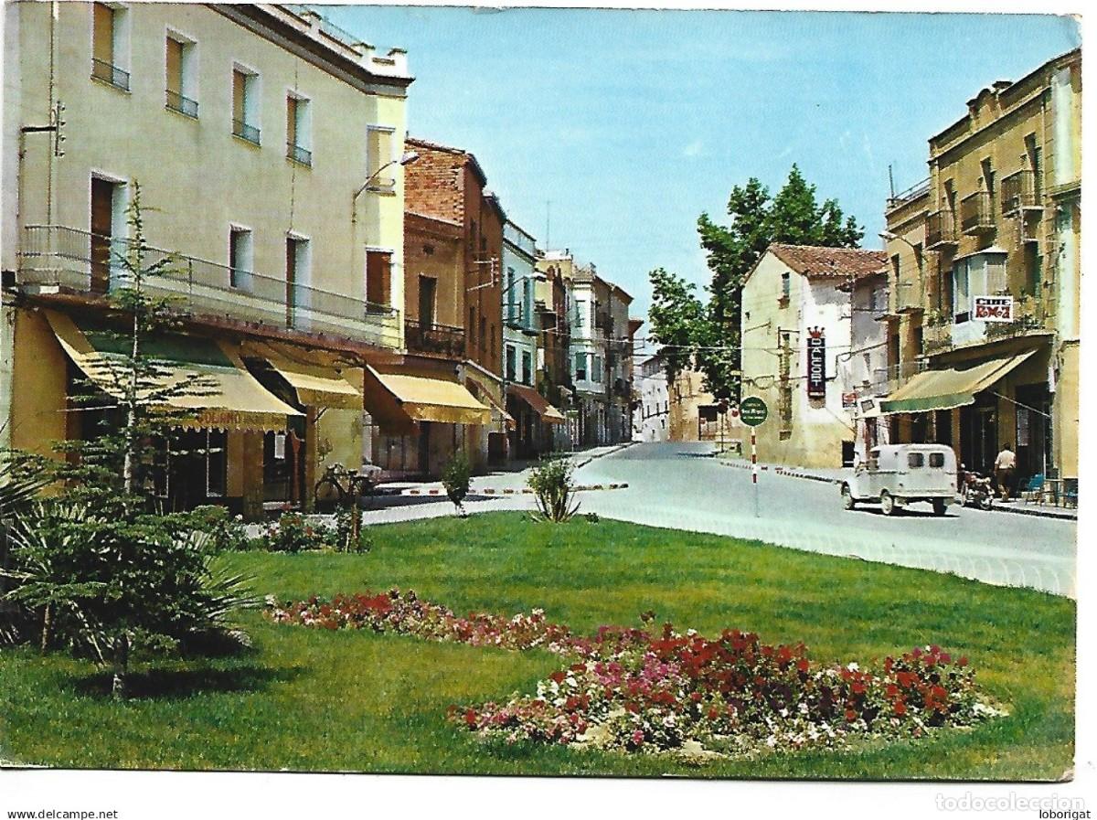 Postales: AVENIDA DEL GENERALISIMO. JARDINES.- BINEFAR / HUESCA - Foto 1