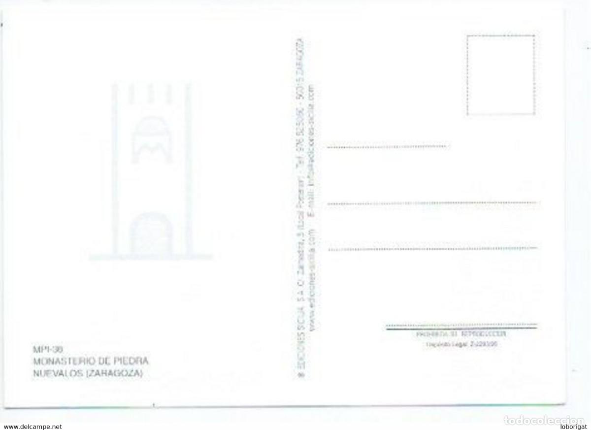 Postales: MONASTERIO DE PIEDRA.- NUEVALOS / ZARAGOZA - Foto 2