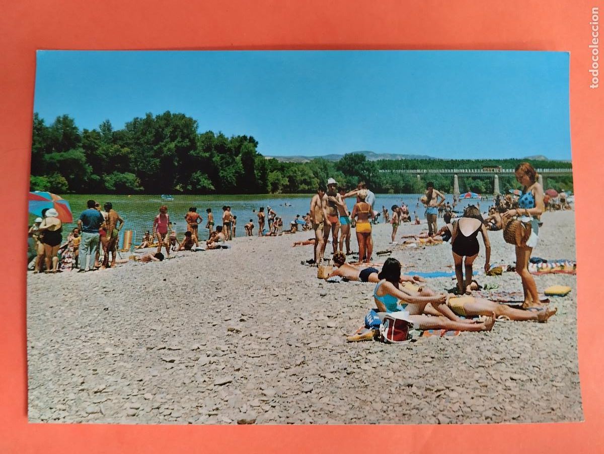 Postales: ALAGON ZARAGOZA PLAYA EN EL RIO EBRO. - Foto 1