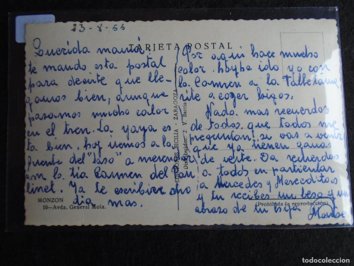 Postales: (PS-79059)POSTAL DE MONZON-AV.GENERAL MOLA - Foto 4