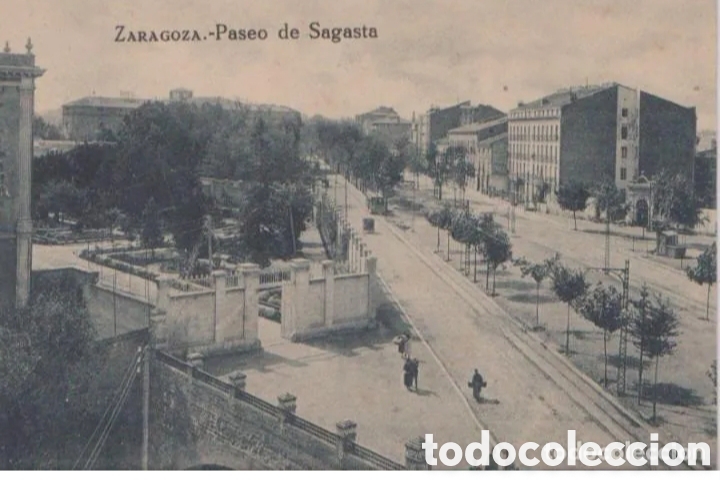 Postales: ZARAGOZA - PASEO DE SAGASTA - Foto 1
