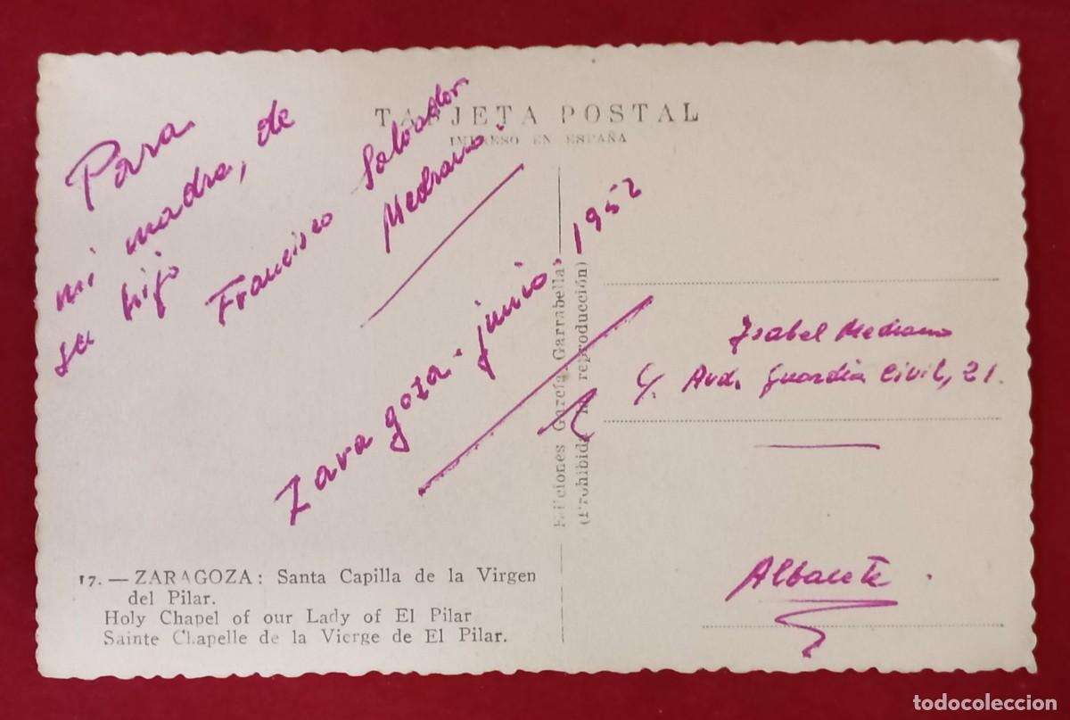 Postales: ANTIGUA POSTAL DE ZARAGOZA - Foto 2