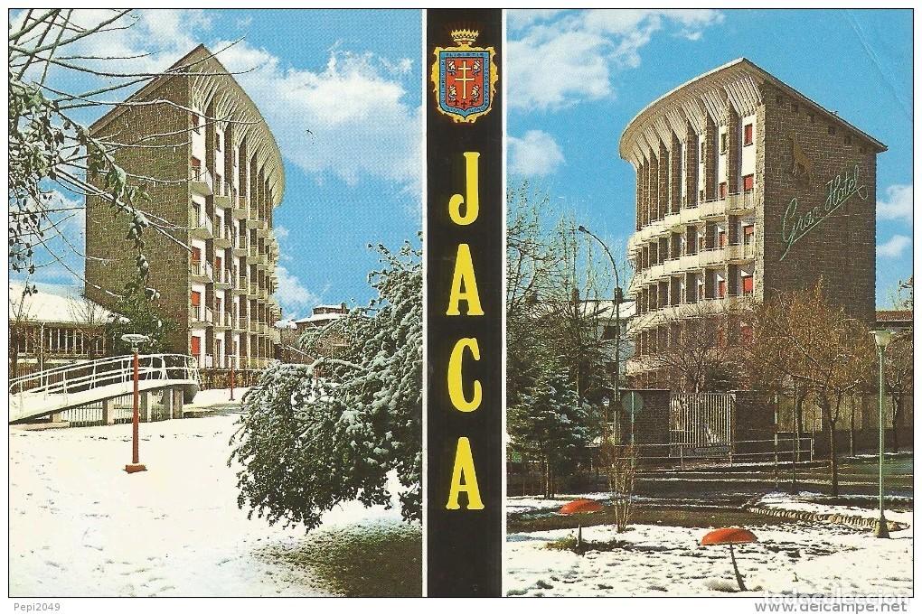 Postales: :::: B734 - POSTAL - JACA - HUESCA - GRAN HOTEL - Foto 1