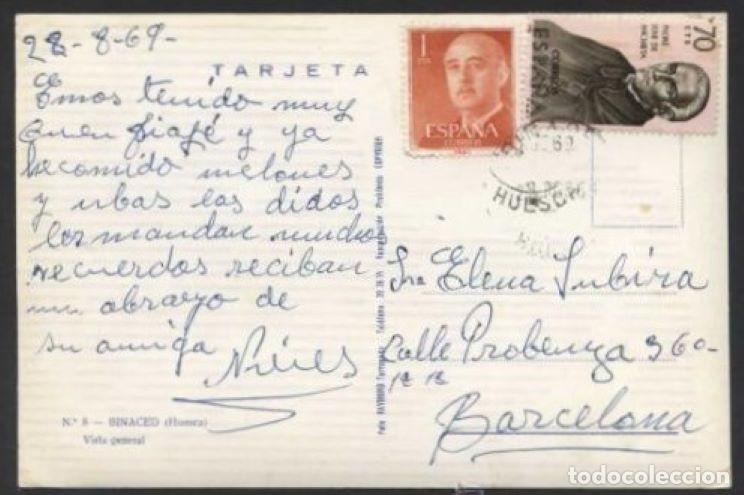 Postales: Binaced *Vista general* Ed. Raymond n&ordm; 8. Circulada. - Foto 2