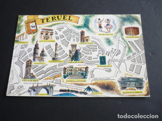 Postales: TERUEL PLANO CIUDAD POSTAL - Foto 1