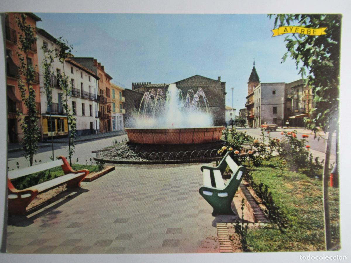 Postales: Ayerbe (Huesca) - Plaza General Franco - Foto 1