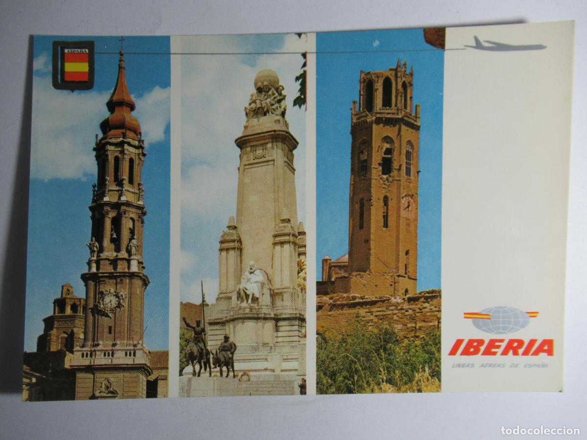 Postales: Zaragoza / Madrid / L&eacute;rida - Iberia - Foto 1