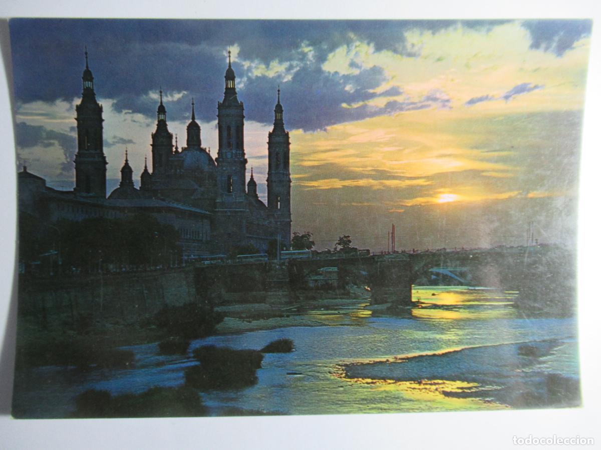 Postales: Zaragoza - Puesta de sol en el R&iacute;o Ebro - Foto 1