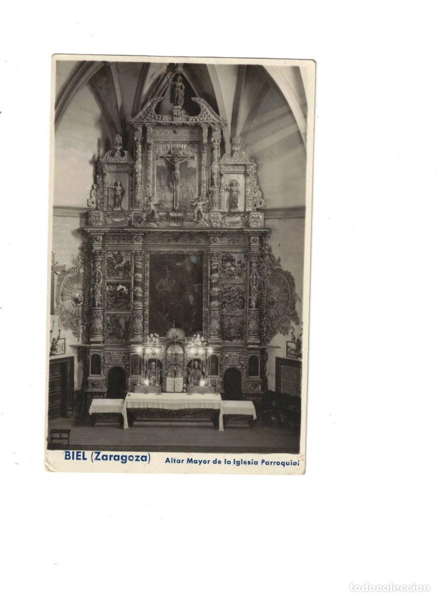 Postales: BIEL. ALTAR MAYOR IGLESIA - Foto 1