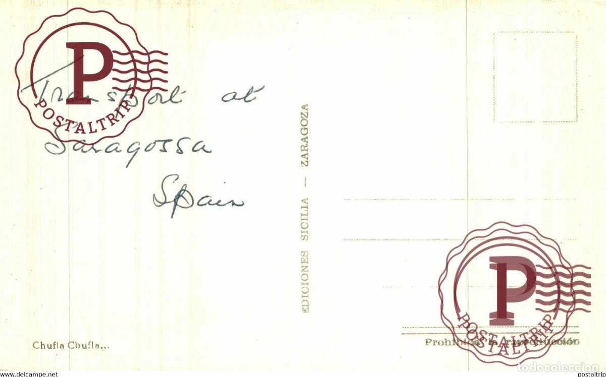 Postales: TRANSPORTE ZARAGOZA CHUFLA CHUFLA - Foto 3