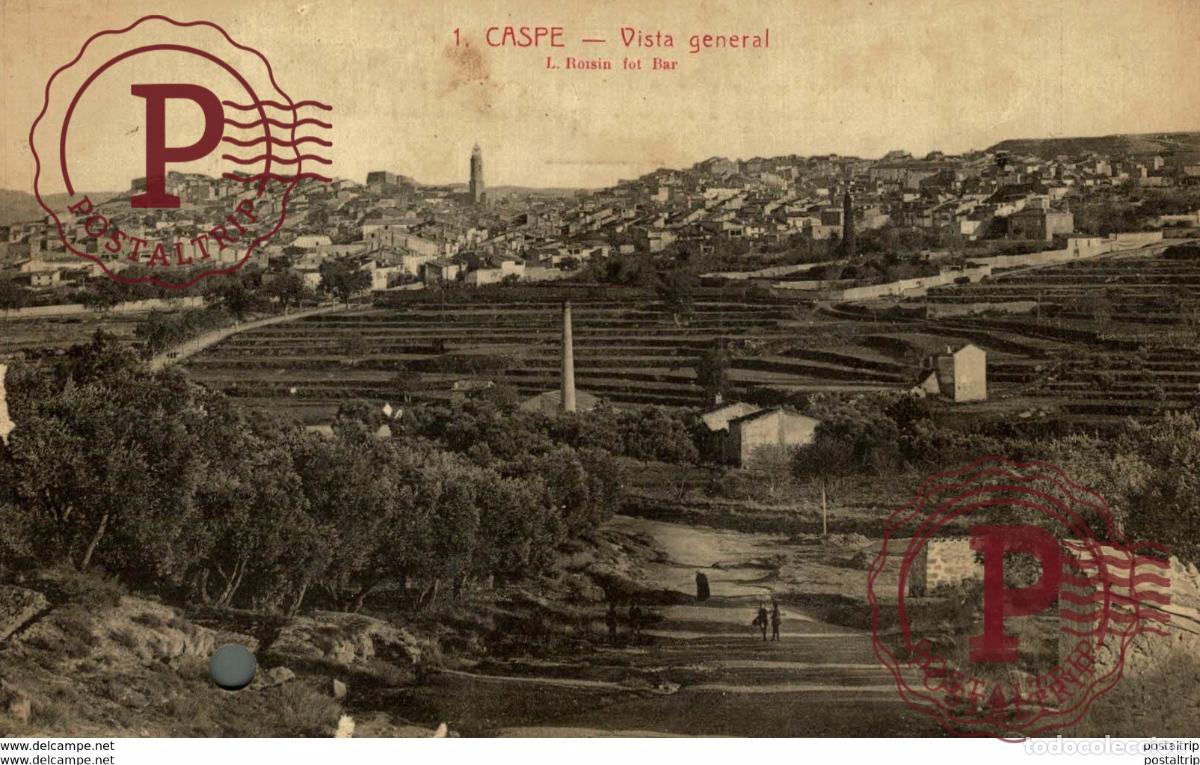Postales: CASPE. VISTA GENERAL - Foto 1
