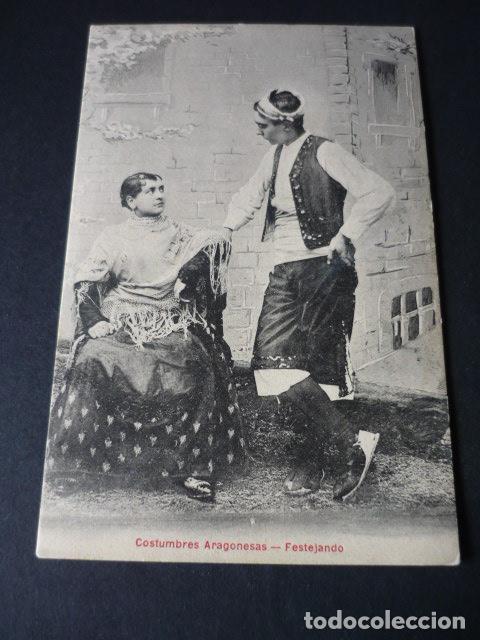Postales: COSTUMBRES ARAGONESAS FESTEJANDO - Foto 1