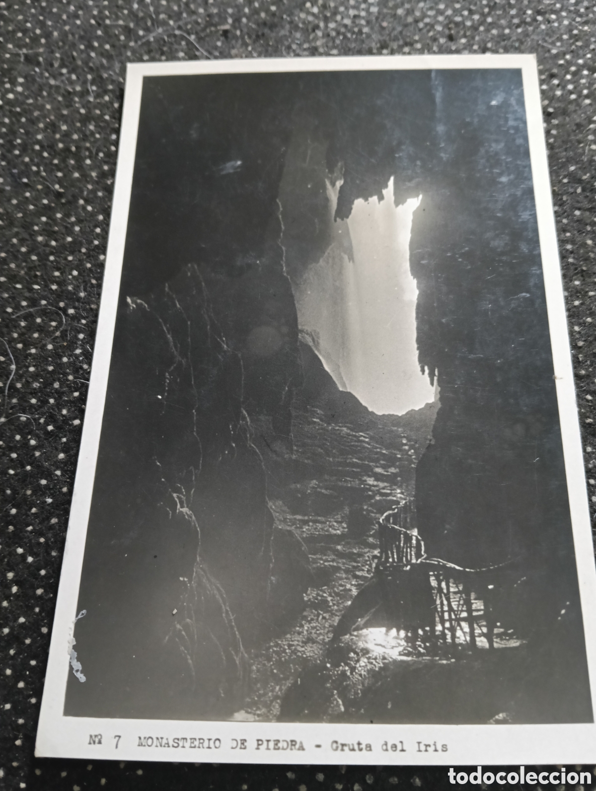 Postales: POSTAL DEL MONASTERIO DE PIEDRA GRUTA IRIS 1950 - Foto 1