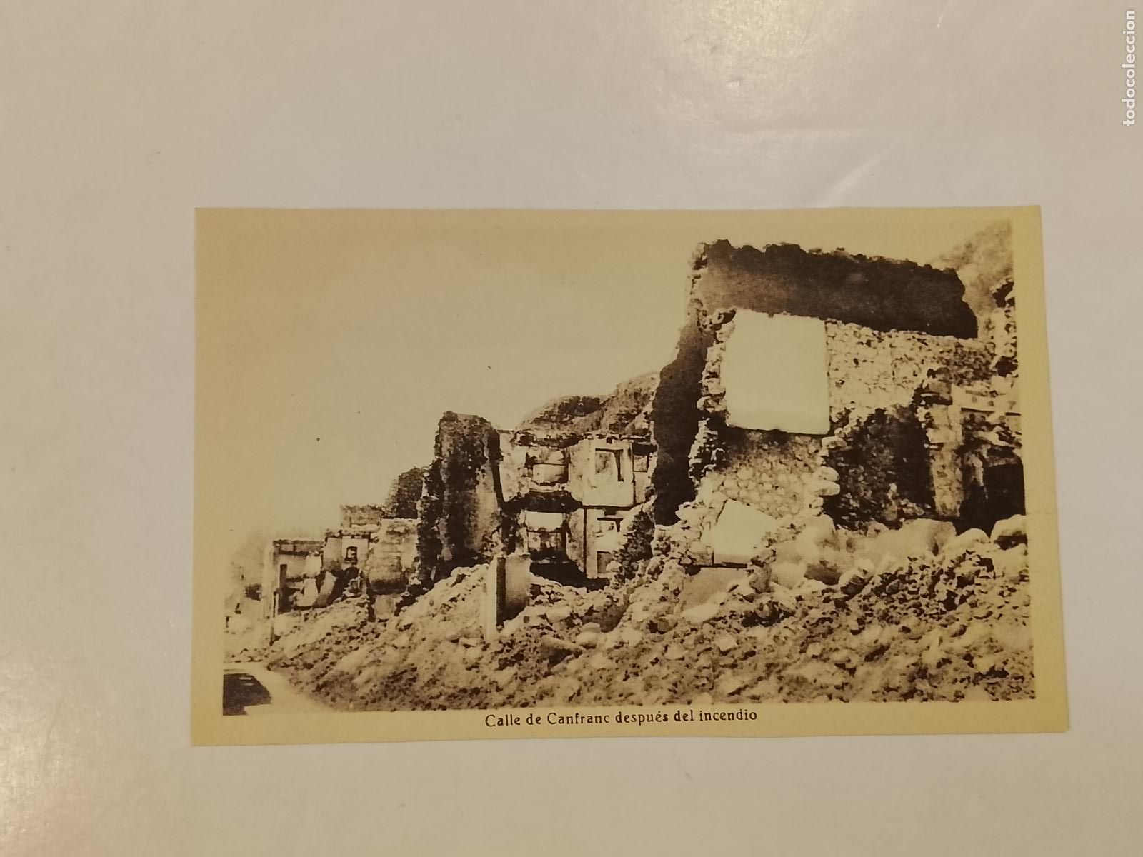 Postales: CALLE DE CANFRANC DESPU&Eacute;S DEL INCENDIO - EDICION F. DE LAS HERAS -POSTAL ANTIGUA-(115.225)