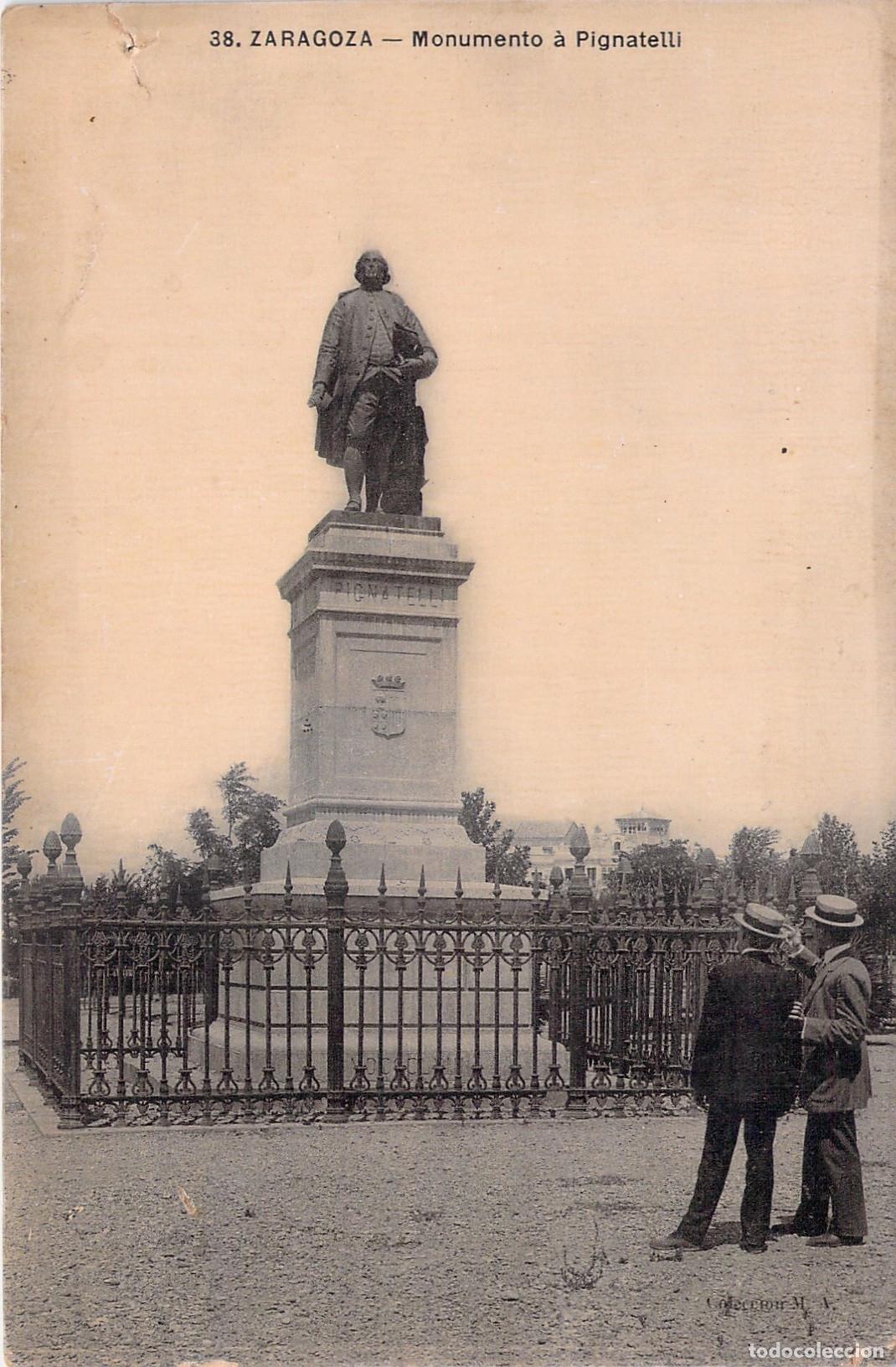 Postales: Postal de Zaragoza - Monumento a Pignatelli - Foto 1