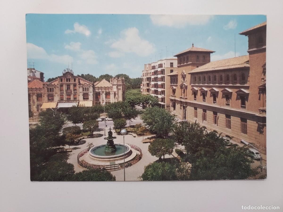 Postales: POSTAL HUESCA PLAZA DE NAVARRA. SIN CIRCULAR. 1966 - Foto 1