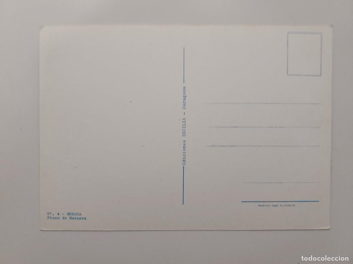 Postales: POSTAL HUESCA PLAZA DE NAVARRA. SIN CIRCULAR. 1966 - Foto 2