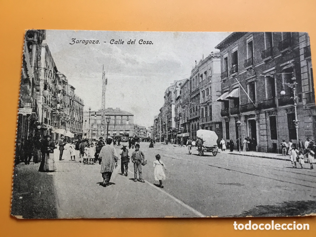 Postales: 14 ( Tarjeta postal,,Zaragoza - Calle del Coso ,,sin escribir