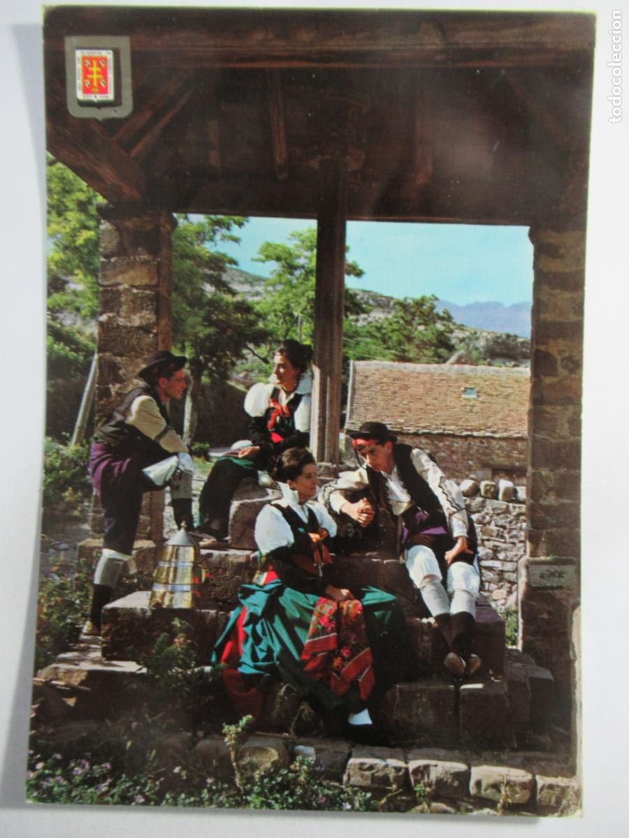 Postales: Pirineo Aragon&eacute;s (Huesca) - Jacetania t&iacute;pica - Parejas de Chesos festejando - Circulada