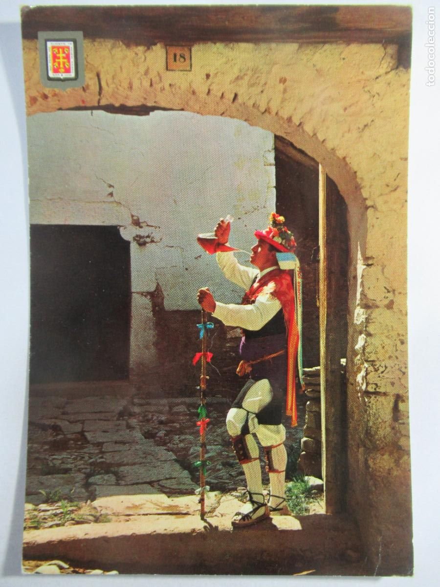 Postales: Pirineo Aragon&eacute;s (Huesca) - Jacetania t&iacute;pica - Mayoral de los Danzantes de Yebra - Circulada