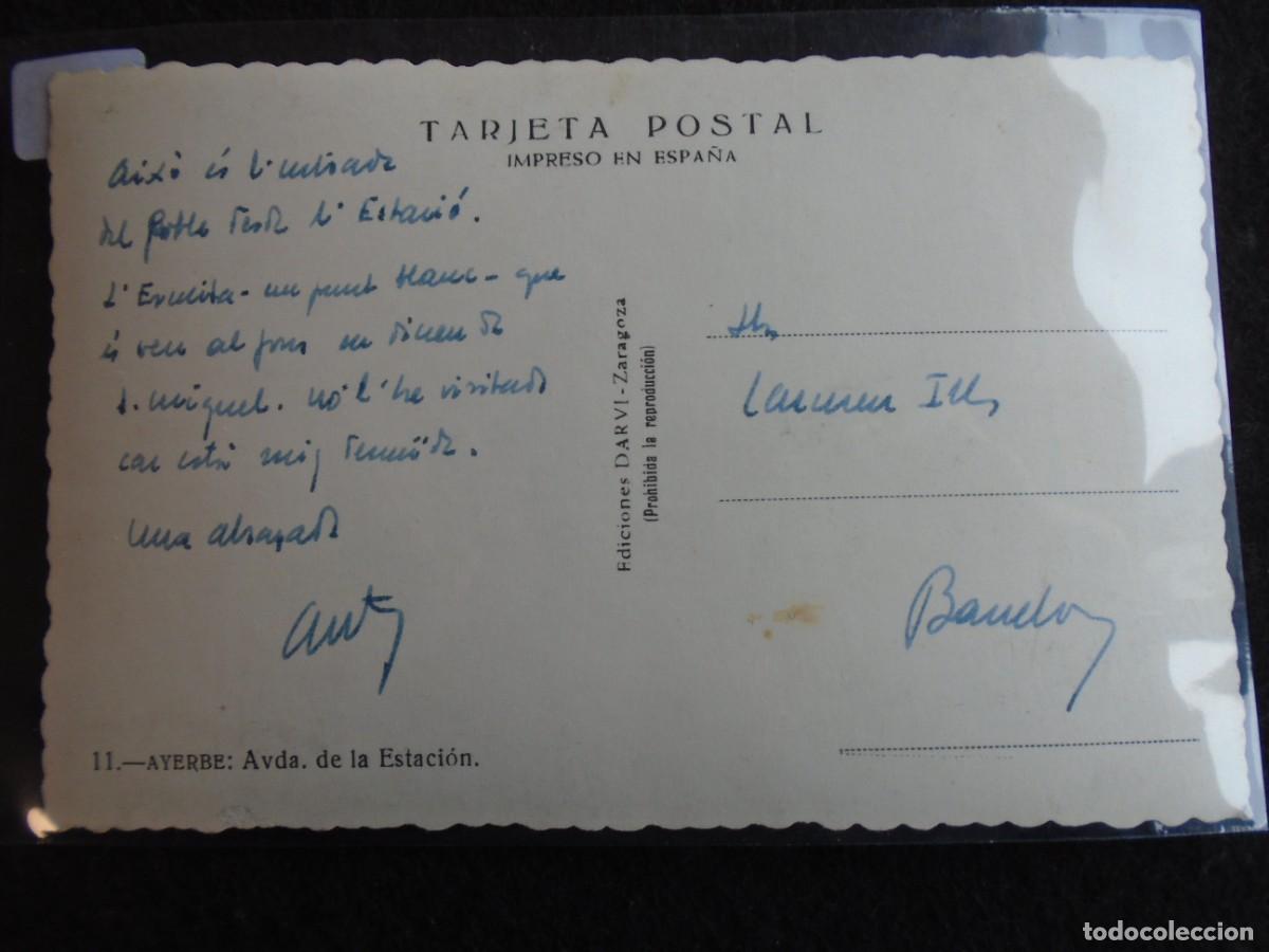 Postales: (PS-80085)POSTAL DE AYERBE-AVDA.DE LA ESTACION - Foto 3