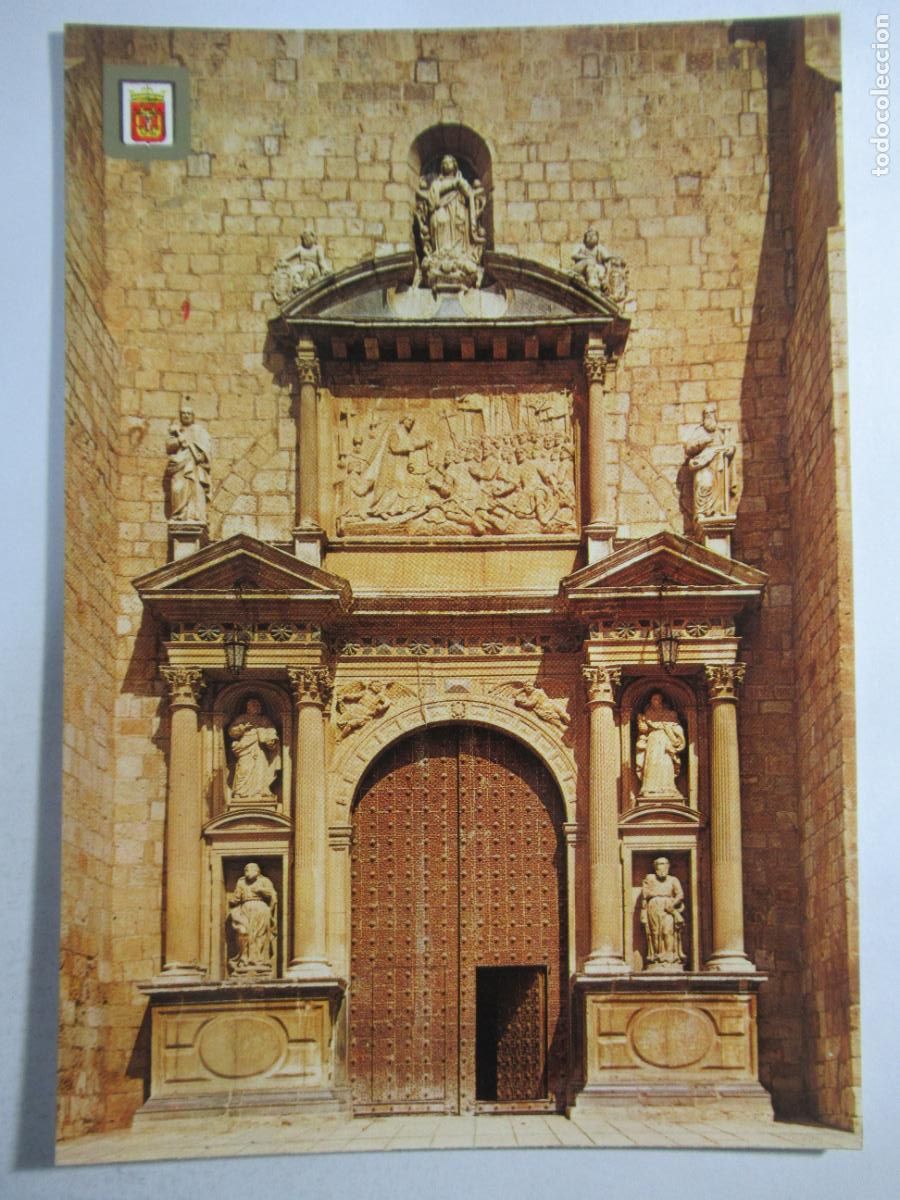 Postales: Daroca (Zaragoza) - Puerta principal Bas&iacute;lica de Santa Mar&iacute;a - S/C