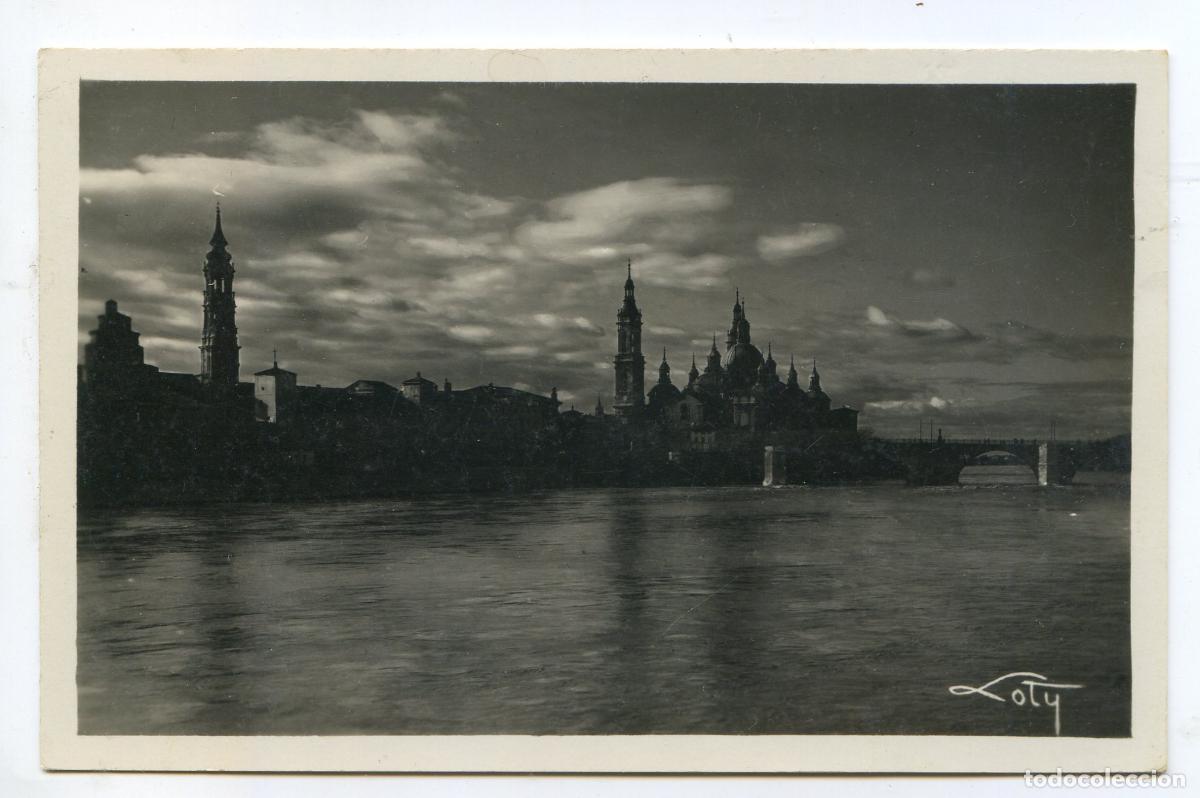 Postales: Zaragoza, Torre de la Seo y El Pilar 46197. Colecci&oacute;n Loty
