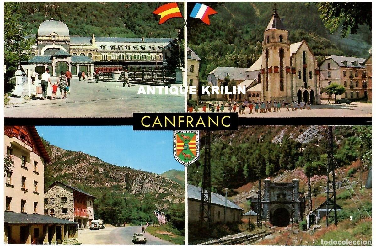 Postales: PIRINEO ARAGONES N&ordm; 147 CANFRANC , VISTAS PARCIALES / G. GARRABELLA - PE&Ntilde;ARROYA / SIN FRANQUEAR