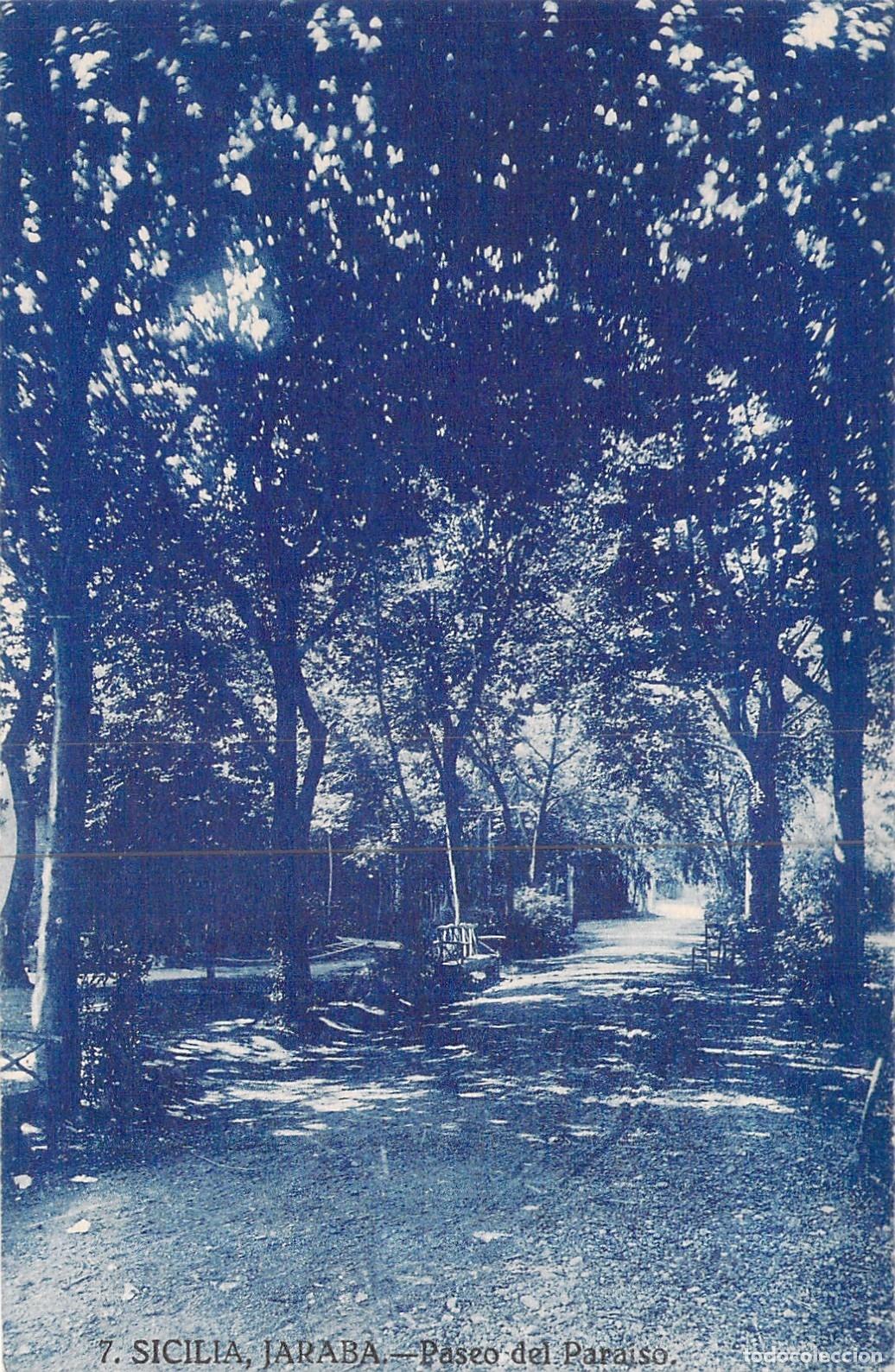 Postales: Postal de Jaraba, Paseo del Para&iacute;so, Balneario Sicilia, Zaragoza