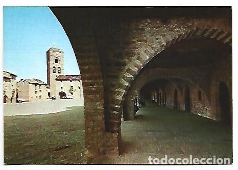 Postales: ARCOS, PLAZA MAYOR Y TORRE PARROQUIAL SIGLOS XII - XIV.- AINSA / HUESCA