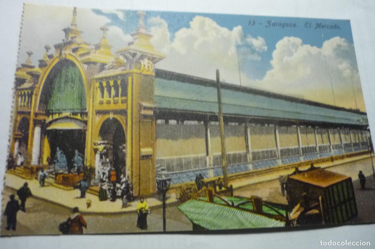 Postales: postal zaragoza mercado cm