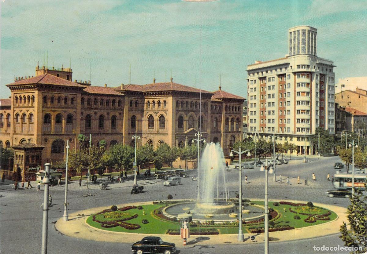 Postales: Postal de la Plaza del Para&iacute;so en Zaragoza, Espa&ntilde;a
