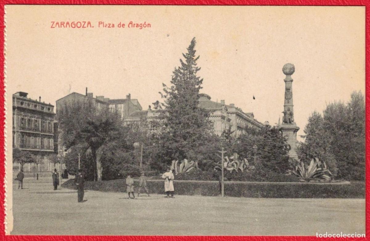 Postales: Zaragoza - Plaza Arag&oacute;n - Fototipia Thomas Barcelona