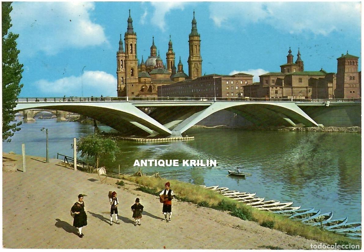 Postcards: ZARAGOZA N&ordm; 2141 RIO EBRO , PUENTE DE SANTIAGO / EDICIONES ARRIBAS / FRANQUEADA