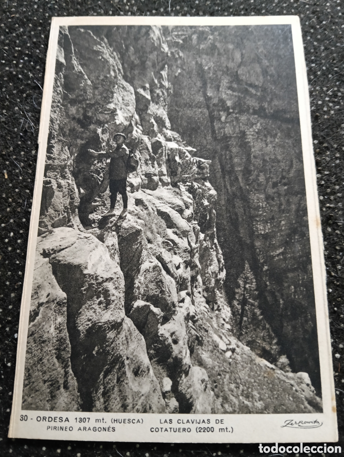 Postales: Postal de Ordesa Huesca, Las Clavijas de Cotatuero, 2200m. Foto Zerkowitz