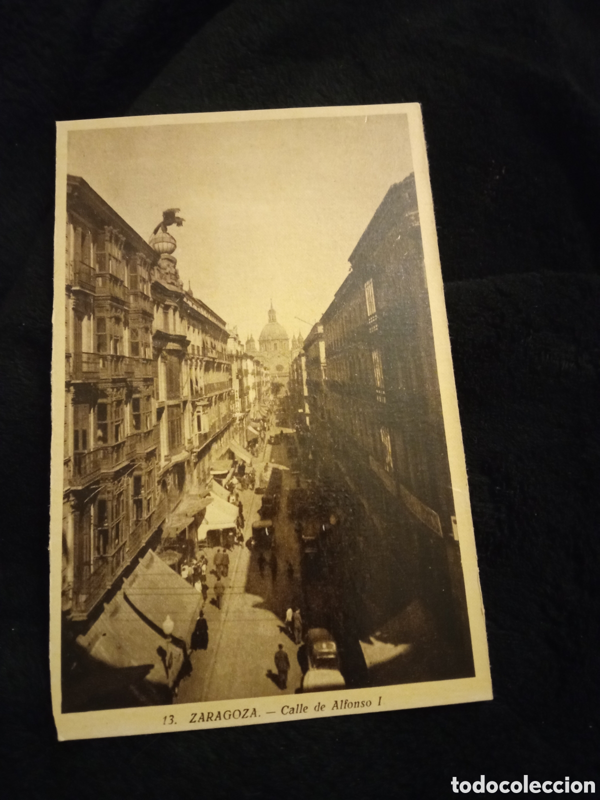 Postales: Antigua postal fotogr&aacute;fica, Zaragoza, Calle de Alfonso I
